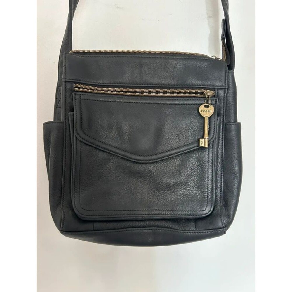 Fossil black leather crossbody The New American Classic 75082